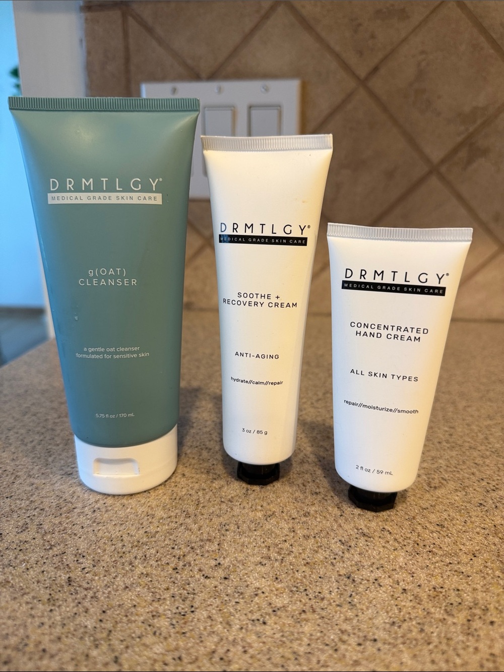 DRMTLGY g(OAT) Cleaner, Soothe + Recovery Cream & Concentrated Hand Cream